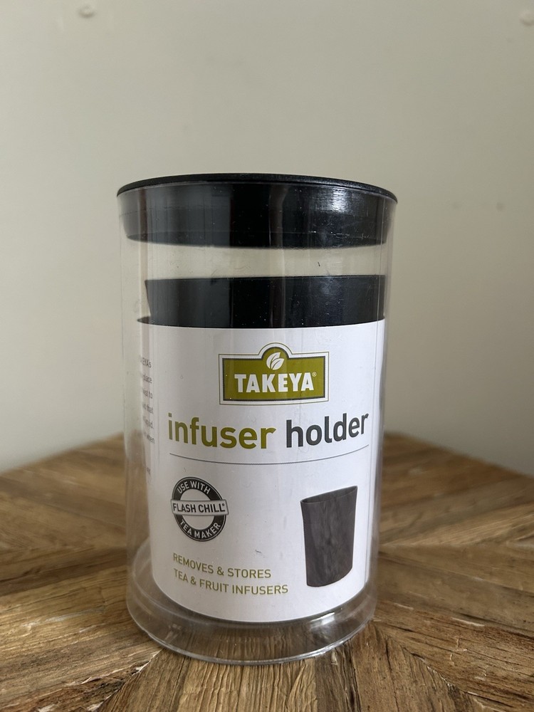 Takeya Infuser Holder Black for Tea & Fruit Infusers, Dishwasher Safe Plastic