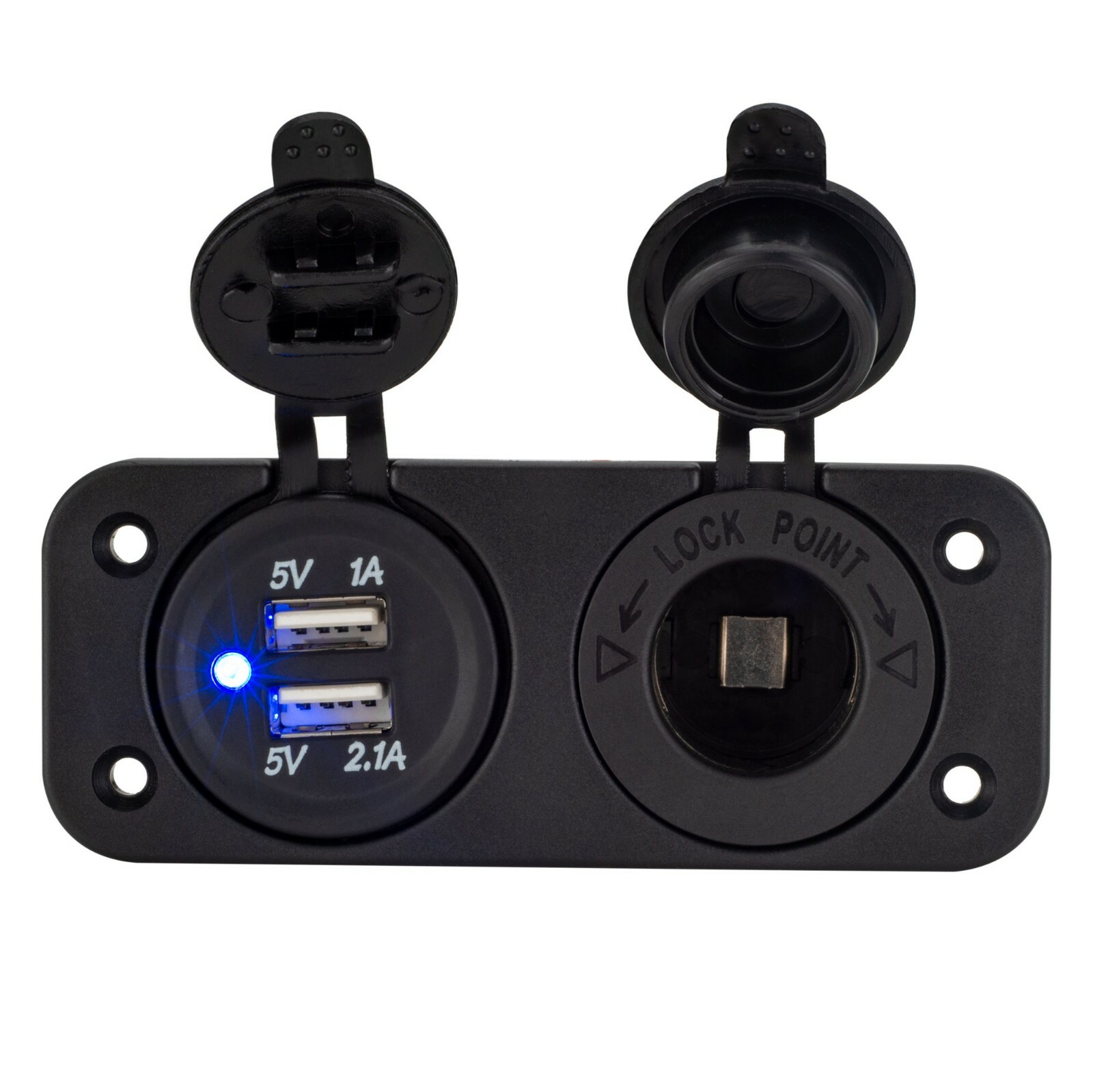 RV Usb Outlet Dual Usb Plug-In & Power Cigarette Dc 12V RV Usb Charging Port