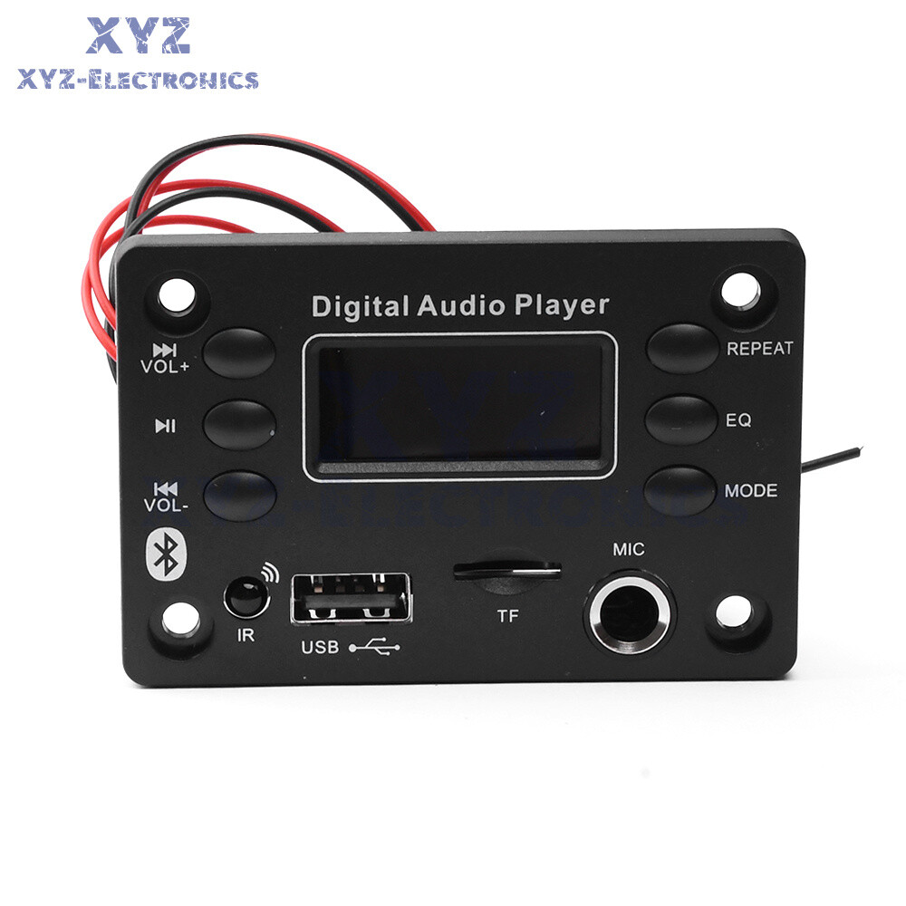 DC7-16V Bluetooth MP3 Decoder Board Car Audio Microphone USB FM Player Speaker