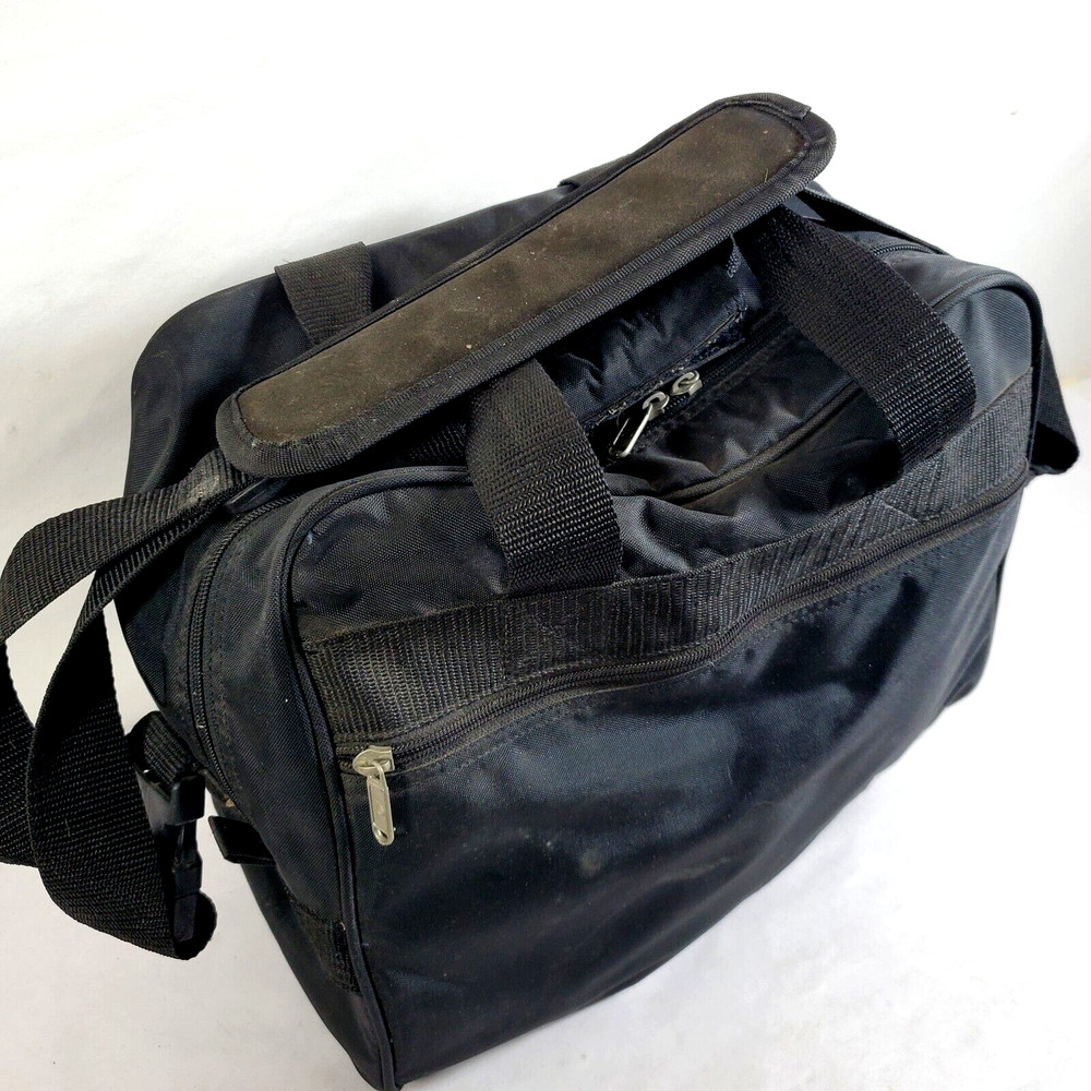 Tool Kit Single Ball Bowling Bag Black With Shoulder Strap Zip Closure