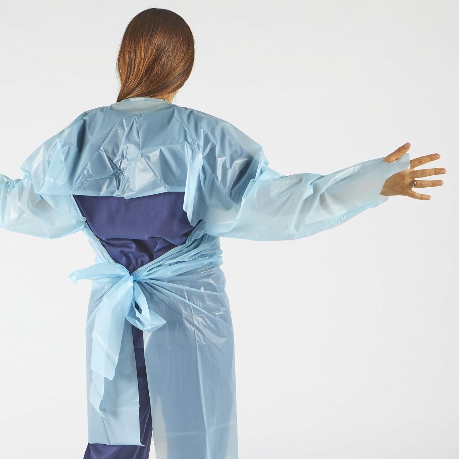 150ct case Polyethylene Level 1 Disposable Non-Surgical Isolation Gowns Blue