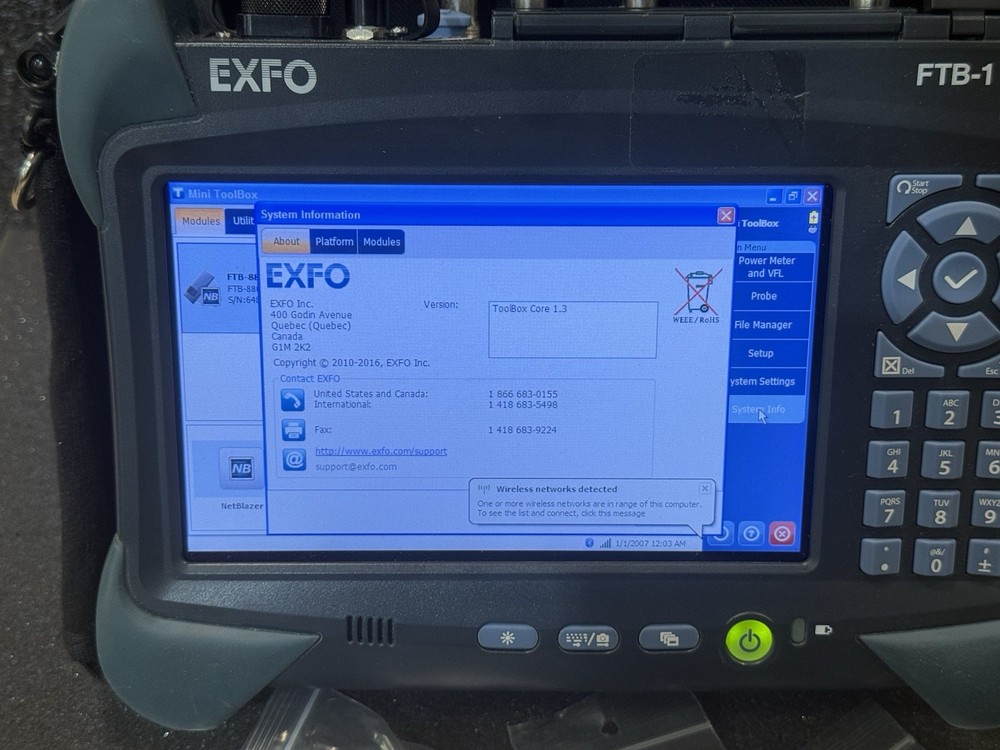 EXFO FTB‑1 Module + FTB‑880 NetBlazer Fiber Test Kit OTDR NetBlazer