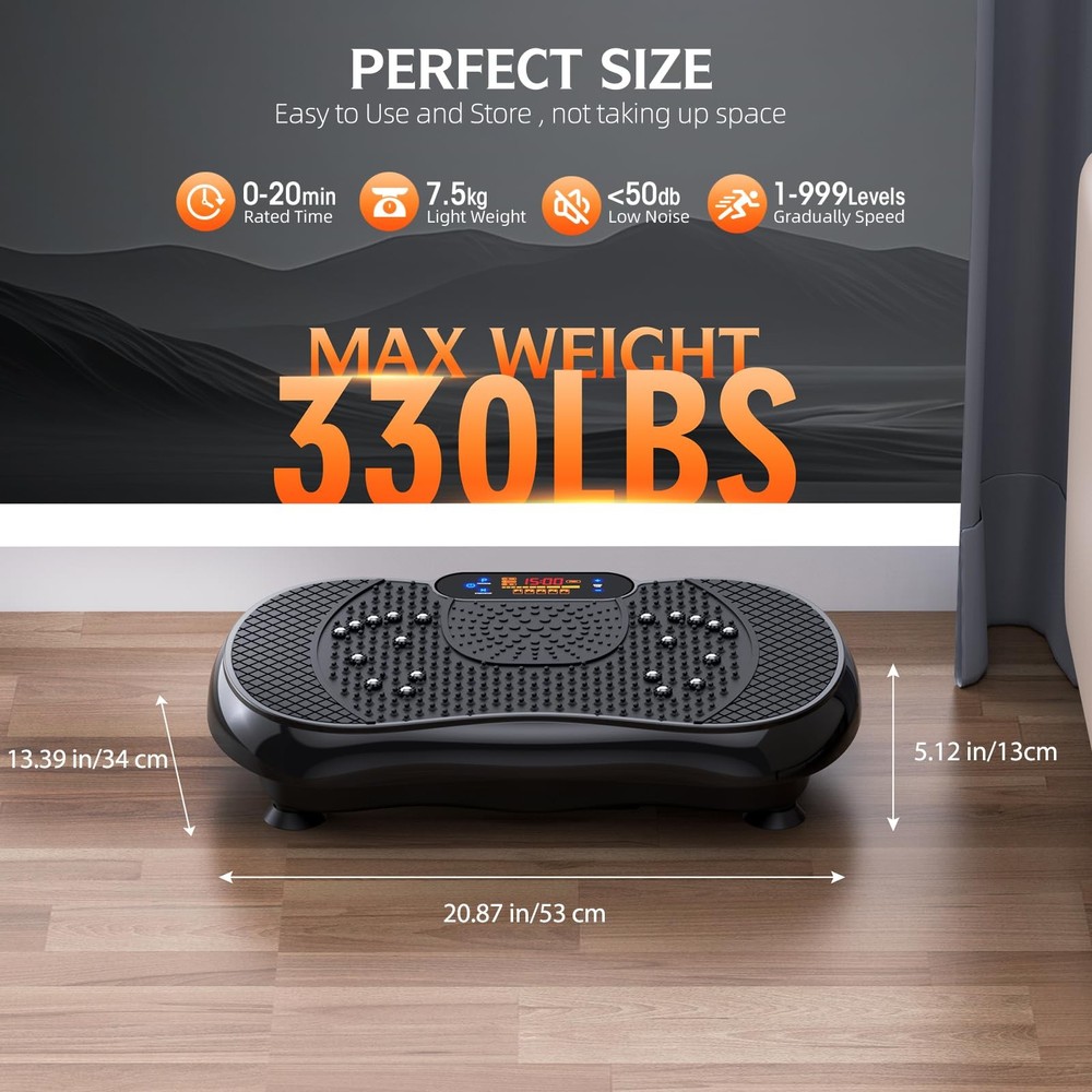 Vibration Plate Exercise Machine, Lymphatic Drainage Machine for Weight Loss,...