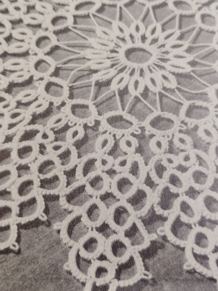 Coats & Clark Tatted PT 9079 Doily Crocheted Pattern Leaflet Sheet VTG Mail Star