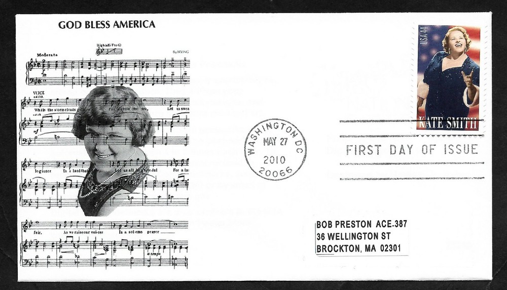 #4463 44c Kate Smith -Singer- Phil Edwards FDC