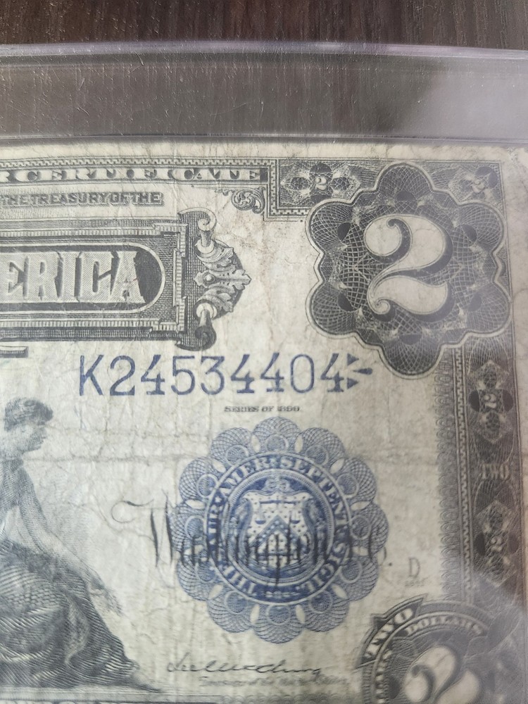 1899 2 Dollar Silver Certificate VGC