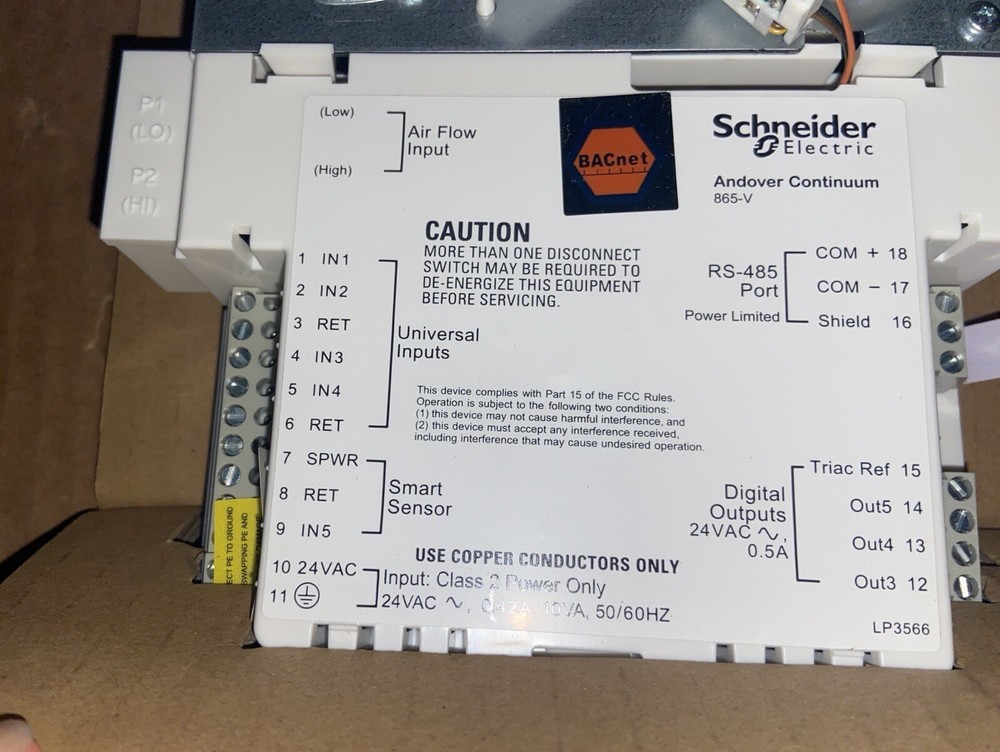 Schneider Electric B3865-V Andover Continuum Bacnet Controller New in Box