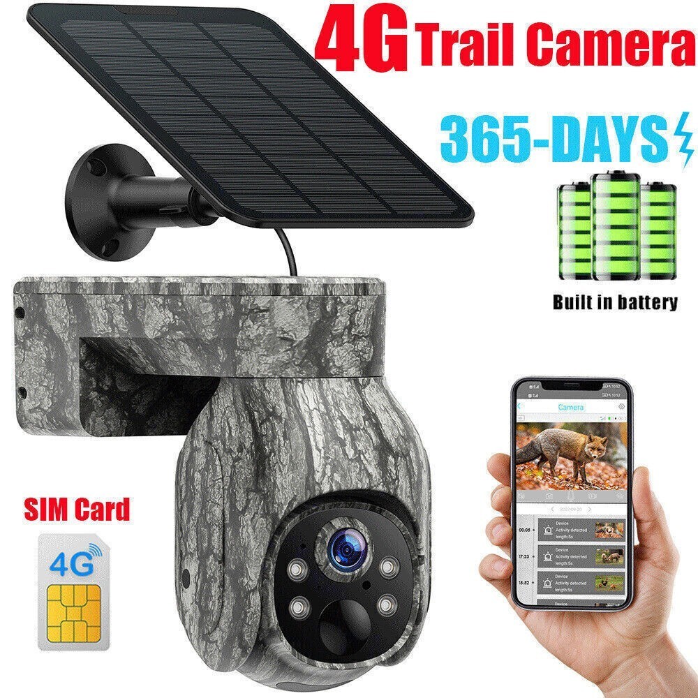 Campark 2K 4G LTE Cellular Solar PTZ Trail Camera Security Camera SIM Card US