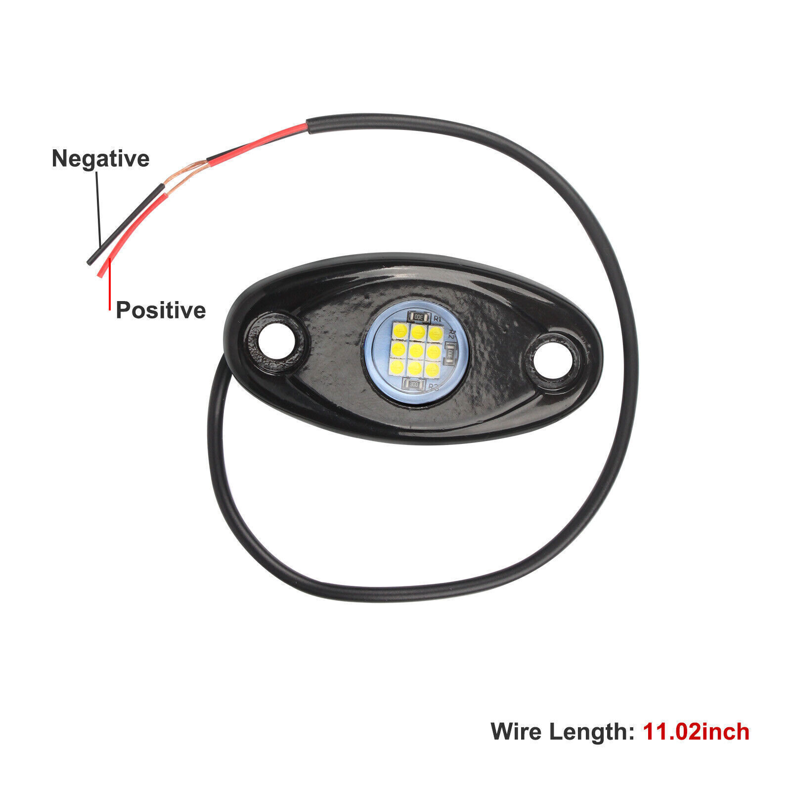 8 X LED Rock Lights White Underbody Trail Rig Glow Lamp Offroad SUV Pickup Truck