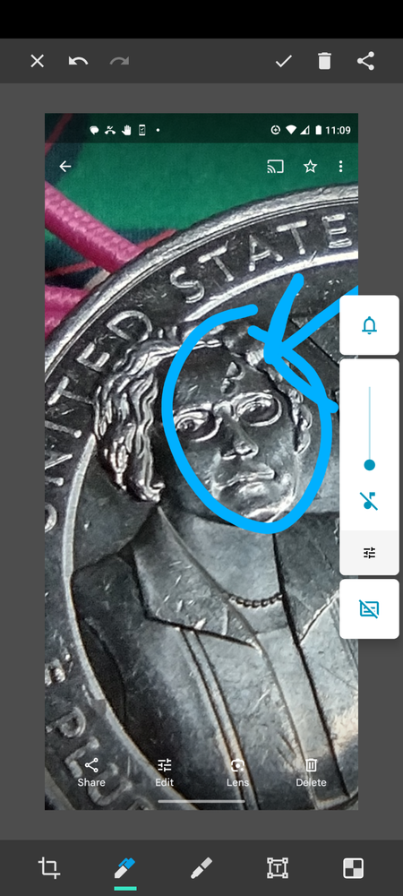 Nina Otero Warren Error Quarter, Reverse Die Error on her forehead, Rare