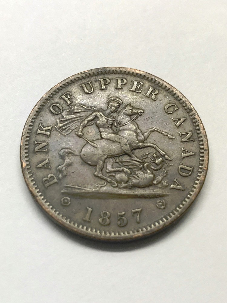 1857 Upper Canada 1 Penny VF #413