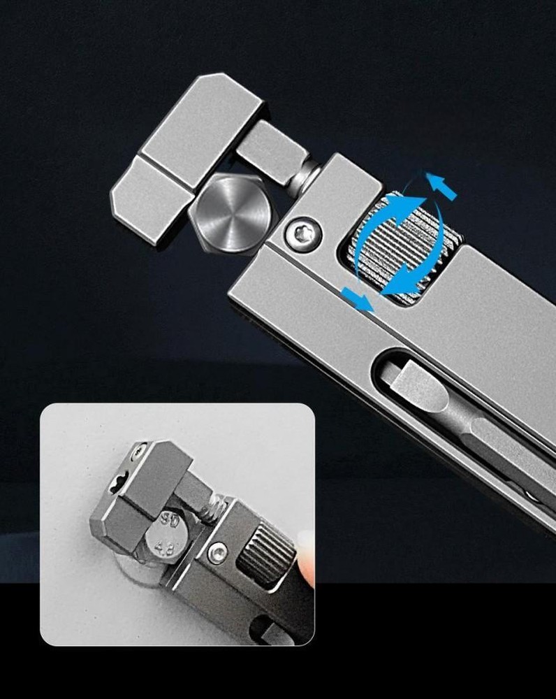 EDC Titanium Adjustable Wrench Screwdriver Pocket Multi Tools Portable Keychain