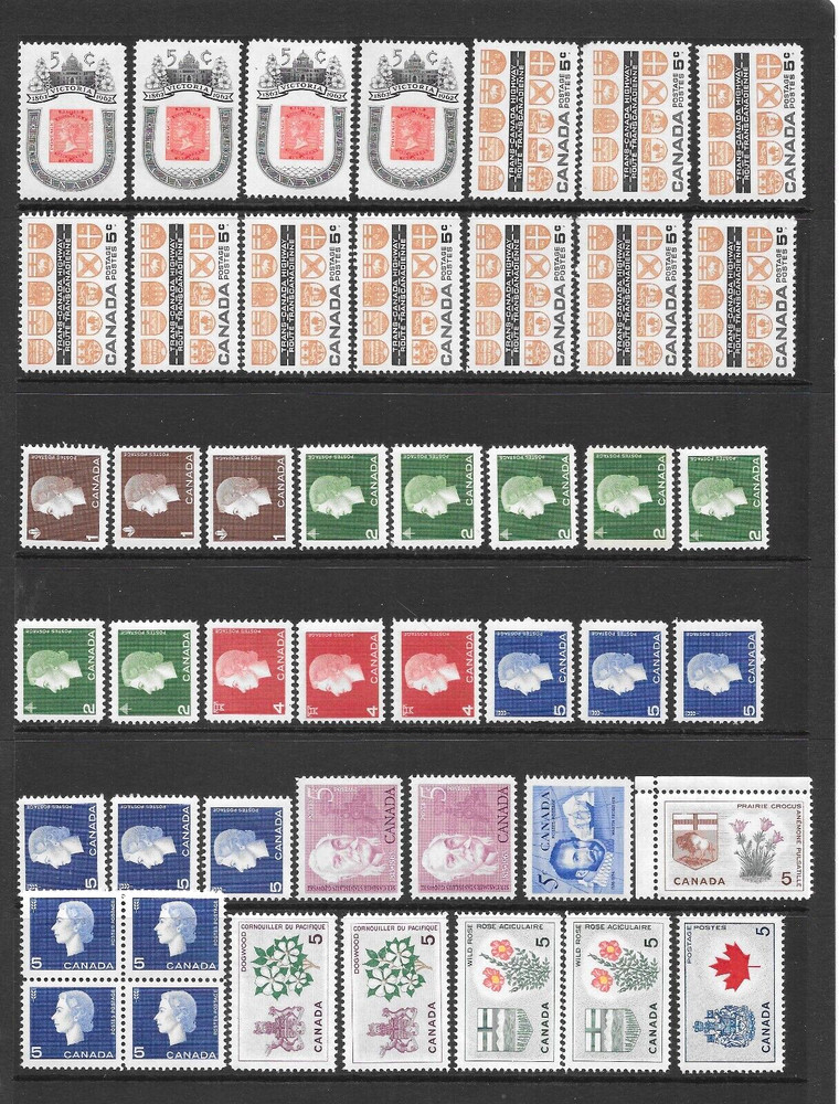 CANADA    VARIOUS MINT ISSUES       1962 to 1966