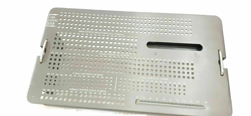 Orthopedic 3.5mm Locking screw instruments Empty case tray box surgicals