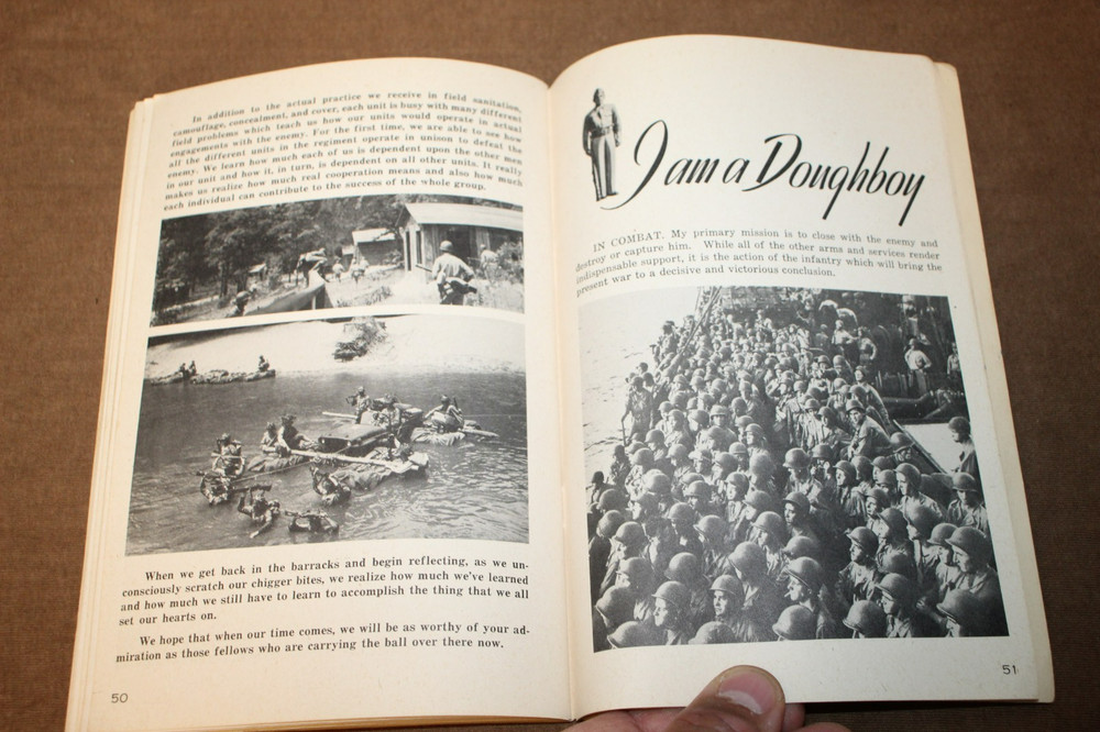 Original WW2 U.S. Army "IRTC" Infantry Training Booklet Named to GI w/Signatures