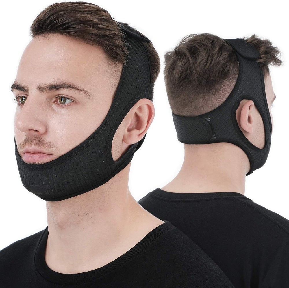 Effective Adjustable Snoring Solution - Breathable Chin Strap for Men & Women