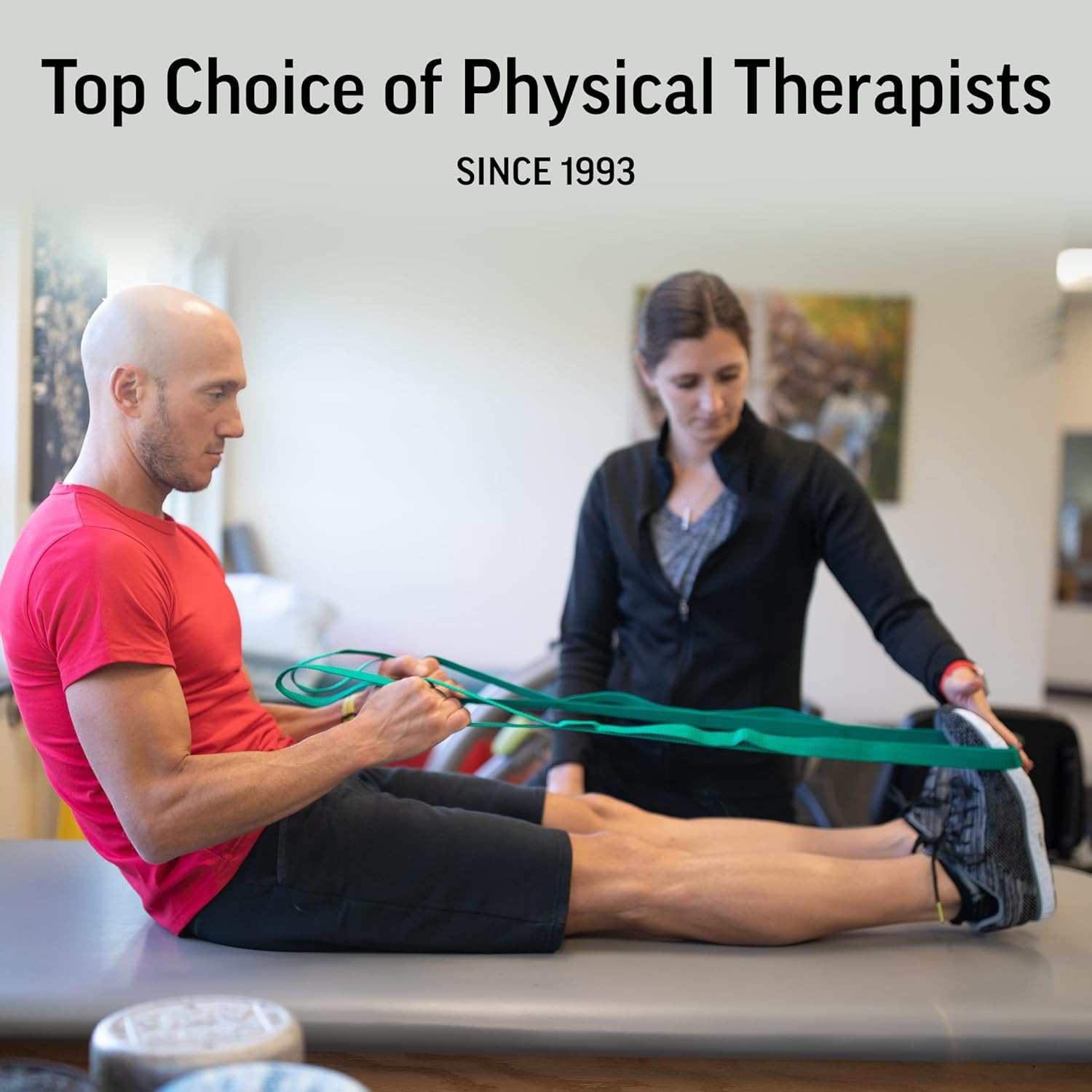 the Original Stretch Out Strap with Exercise Book, for Flexibility and Mobility