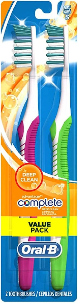 Oral-B Complete Deep Clean Toothbrushes, Soft, 2 Count