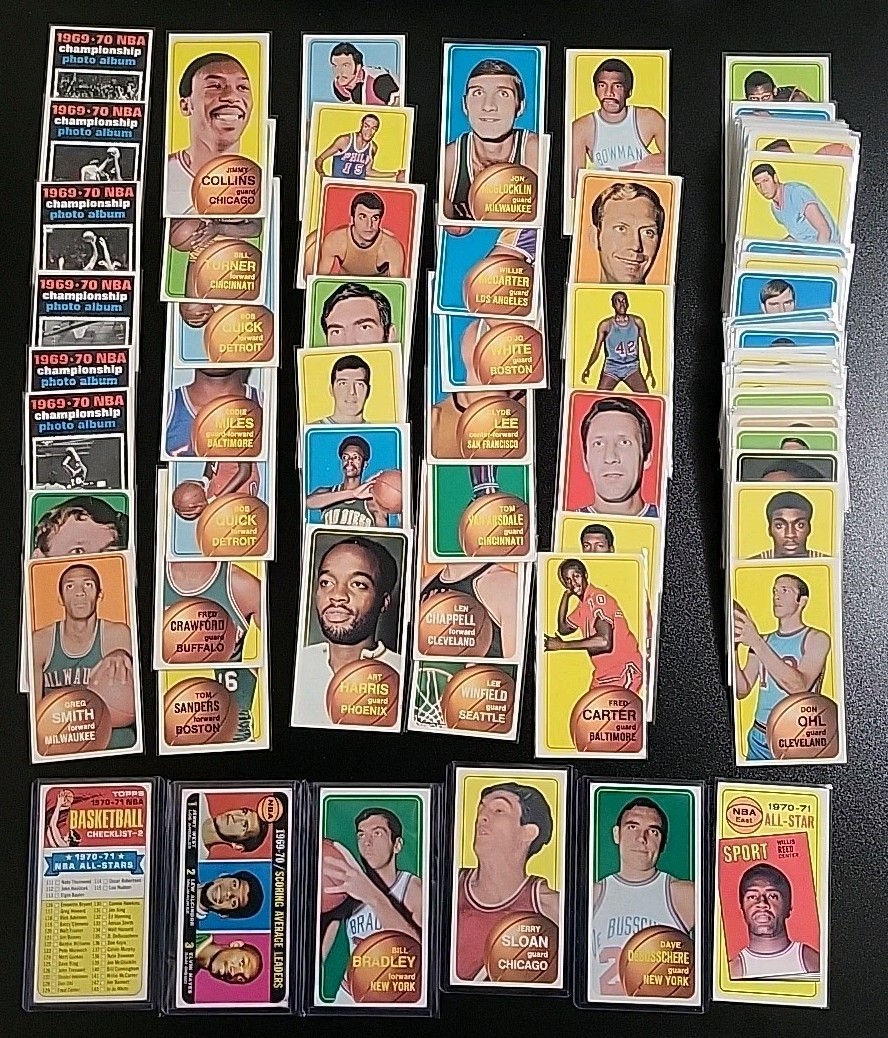 1970-1971 Topps Basketball Cards -  111 Different Tallboys - Nearly 65% of Set