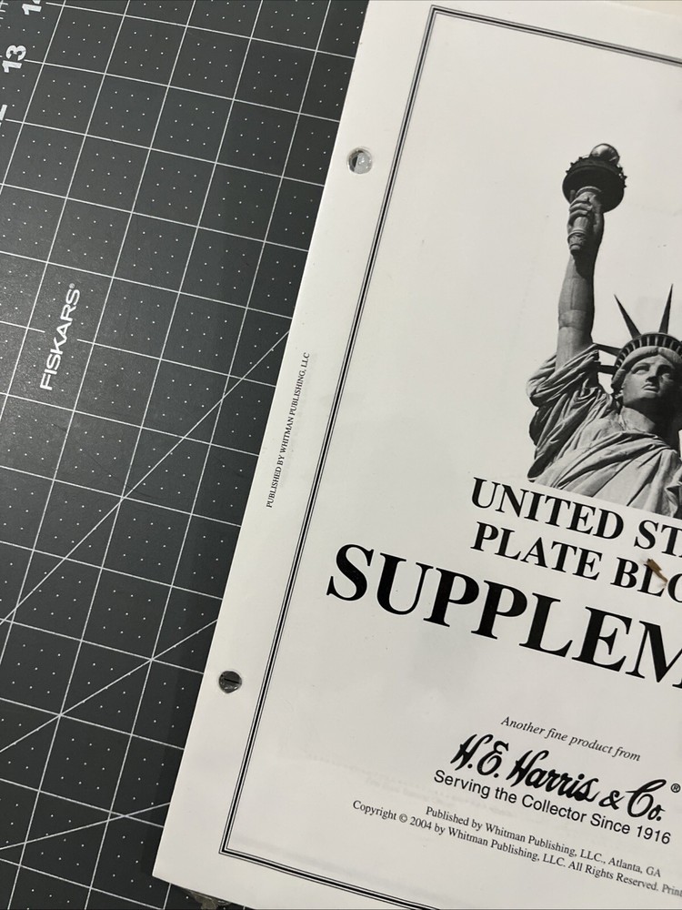 H.E. Harris United States Plate Block Album 1997 Supplement Stamp Pages - New