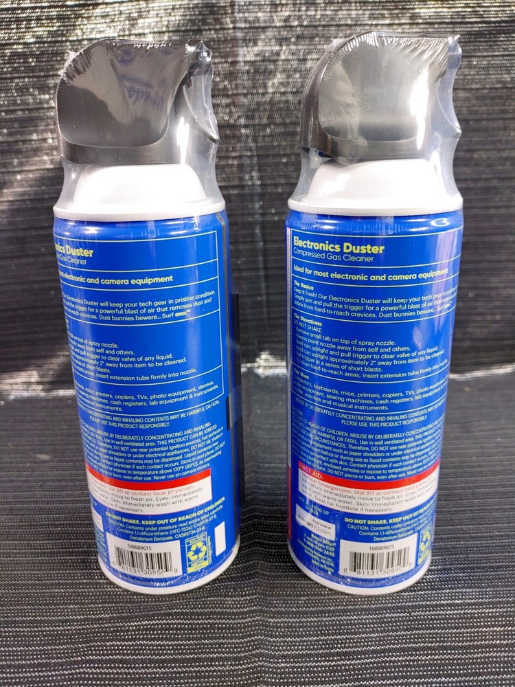 Surf Onn Electronics Duster Spray 10 oz Compressed Gas Cleaner 2 Count