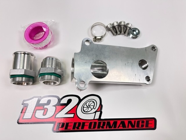 1320 K-Series Upper Coolant Housing Straight Inlet & AN fitting For K20Z3 K24 V1