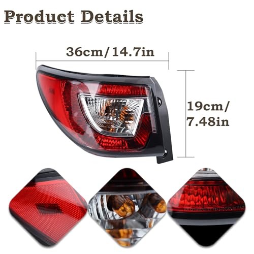Tail Light Compatible for 2013-2017 Chevy Traverse Outer Rear Left Driver Side