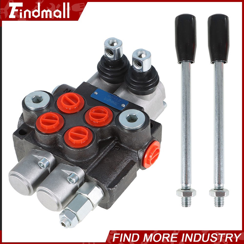 2 Spool 11 GPM Hydraulic Monoblock Double Acting Control Valve SAE Ports