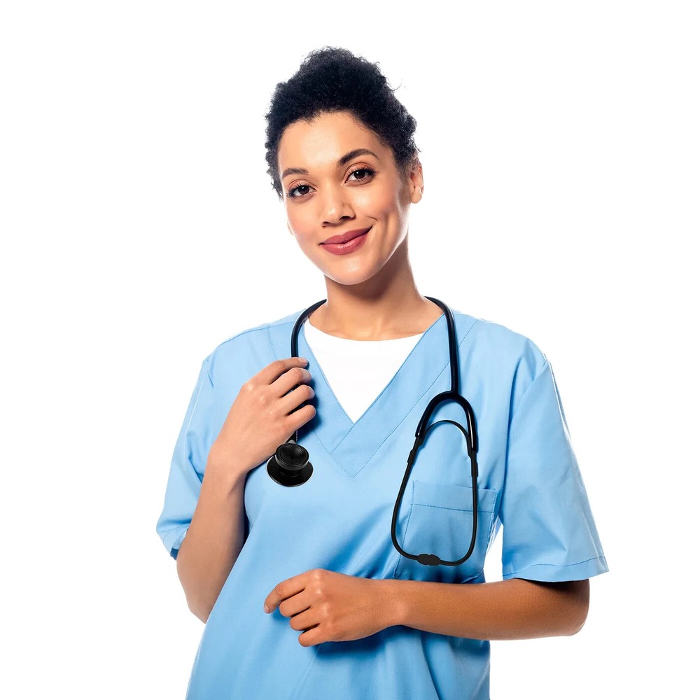Dual Head Stethoscope for Doctors Nurses EMTs EverDixie - Stealth Black