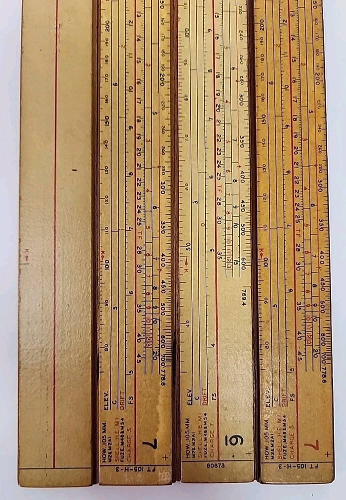 WW2 US Army Graphical Table Slide w Carrying Case U87