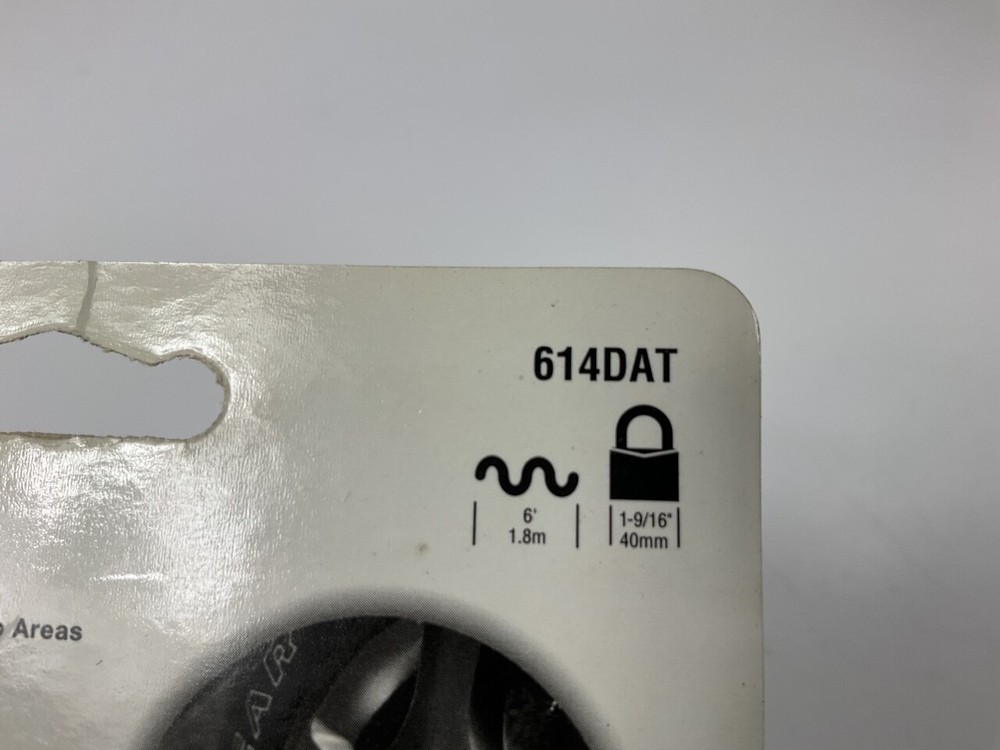 Master Lock 614DAT Braided Steel Loop Spare Tire Cable Lock Padlock With 2 Keys