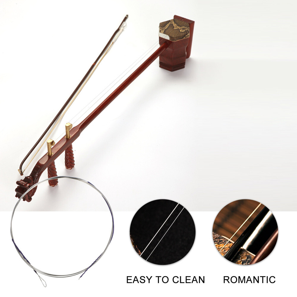4PCS Erhu Strings Music Wire Sturdy Strings Erhu Strings (Assorted Color)