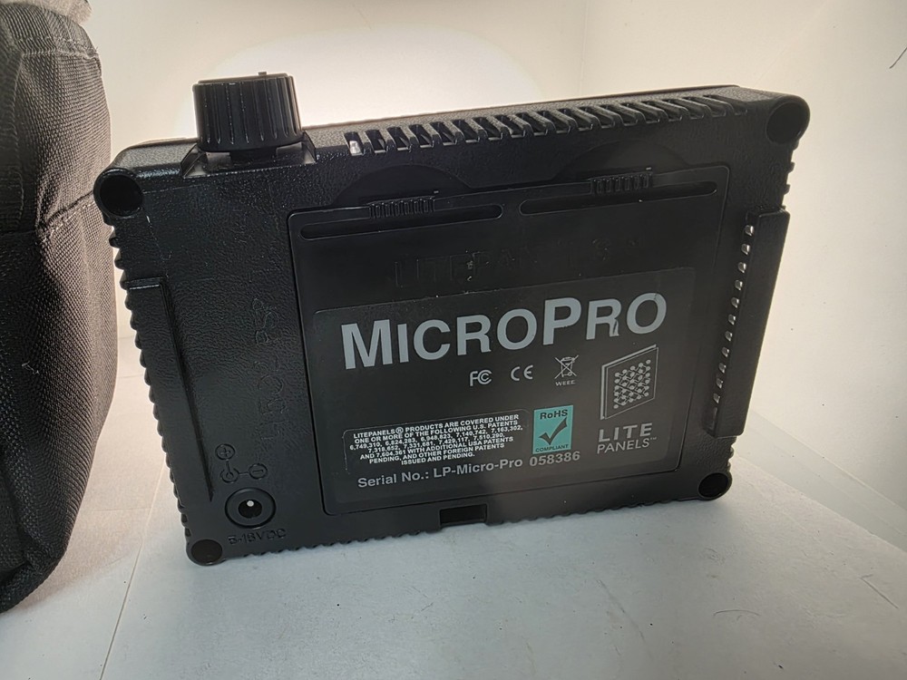 Litepanels MicroPro 058386 LED Camera Light Lite Panels Micro Pro with case