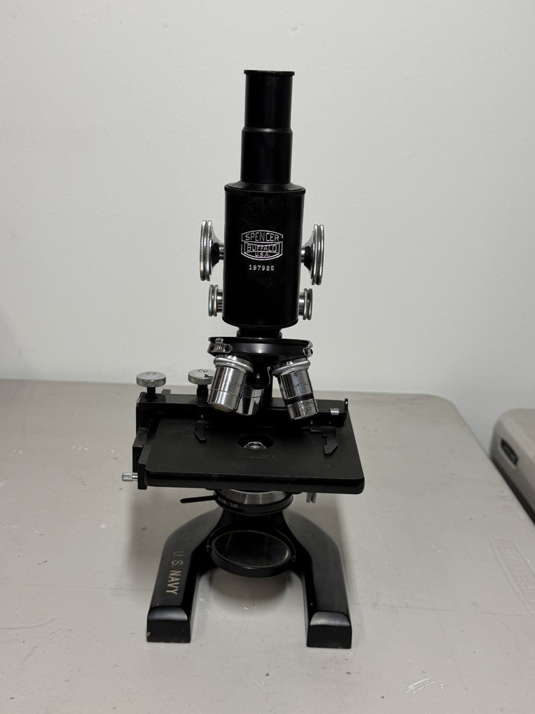 Vintage Spencer Buffalo USA Microscope