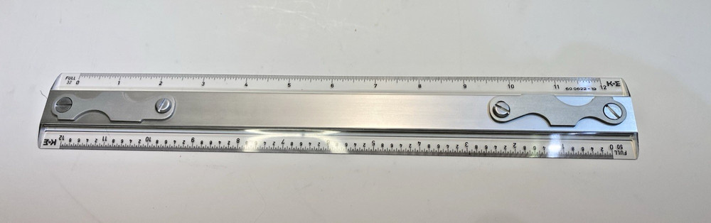 K & E  New 12"  DRAFTING MACHINE SCALE- 60 0622 -19 /Made in Germany