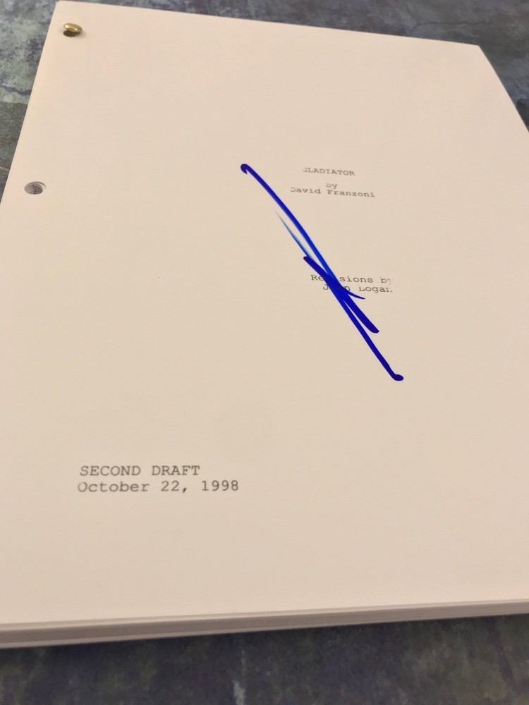 GFA Gladiator Commodus * JOAQUIN PHOENIX * Signed Full Movie Script PROOF AD1COA