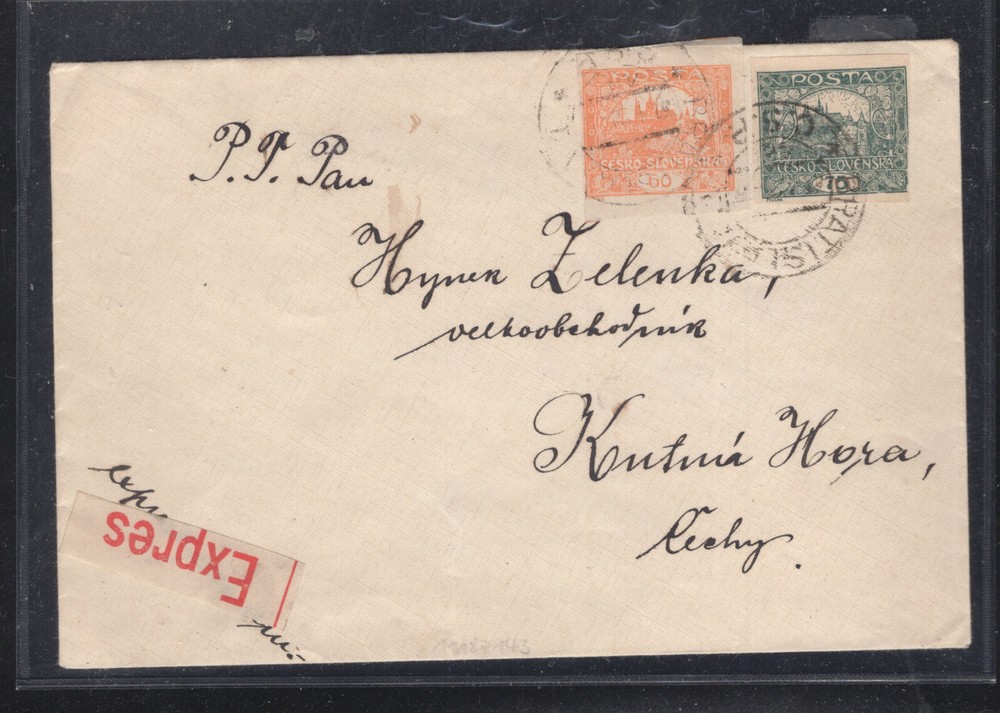 Czechoslovakia    express  cover  local use