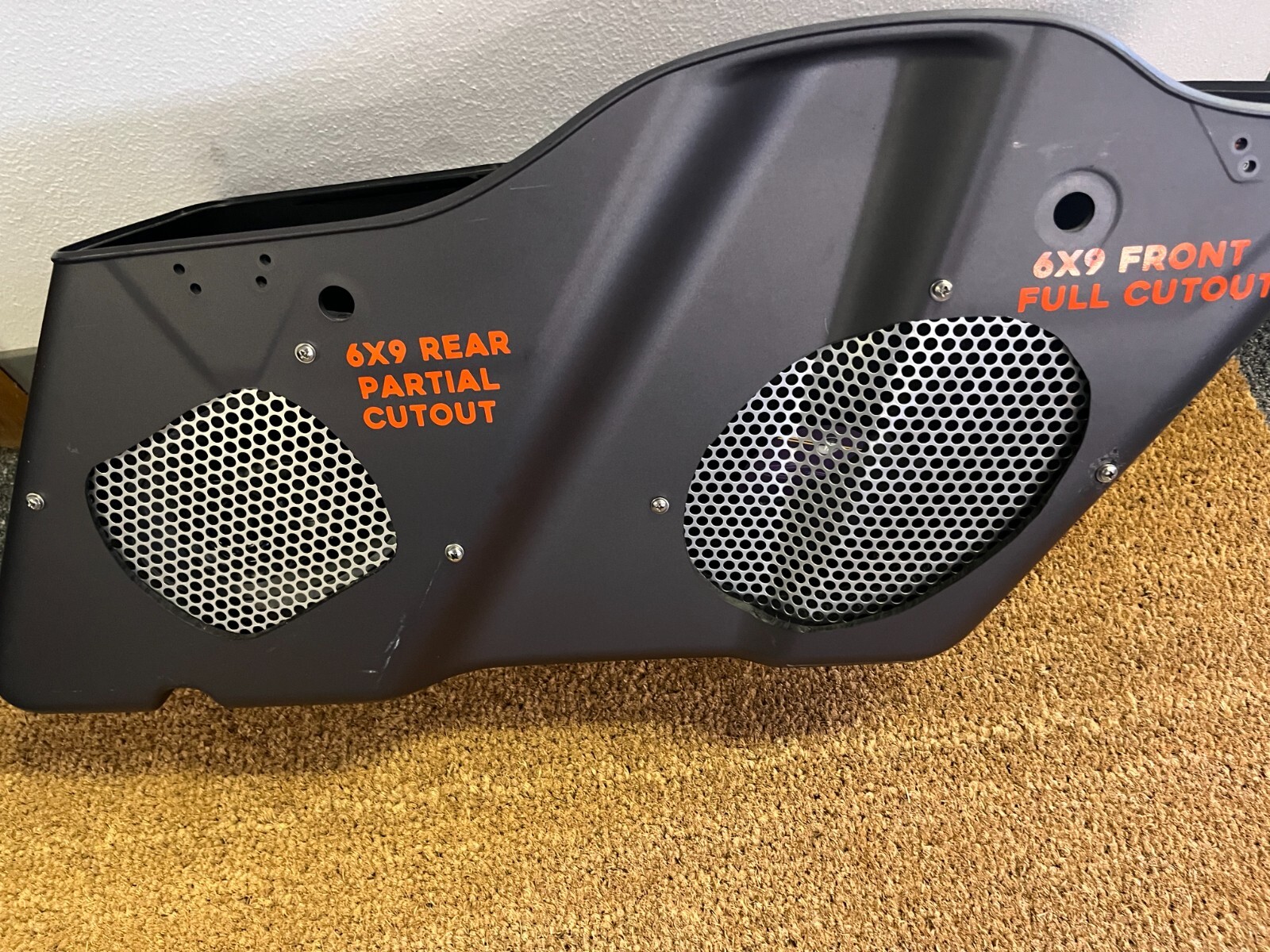 6x9 Quad Harley Saddlebag Speaker Mounting Ring Adapters w/GRILLS 2014-2023