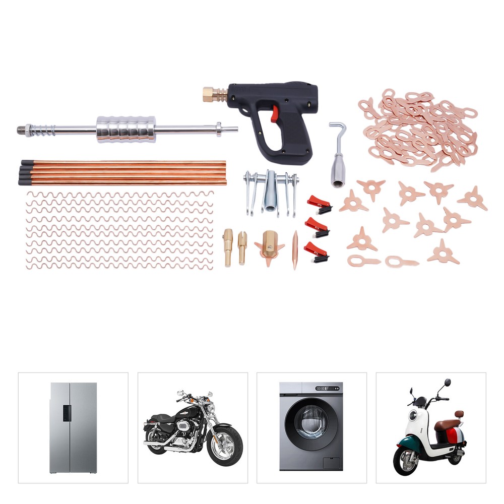 86x Stud Welder Dent Puller Kit Spot Welding Gun Pulling Hammer Repair Tool Kit