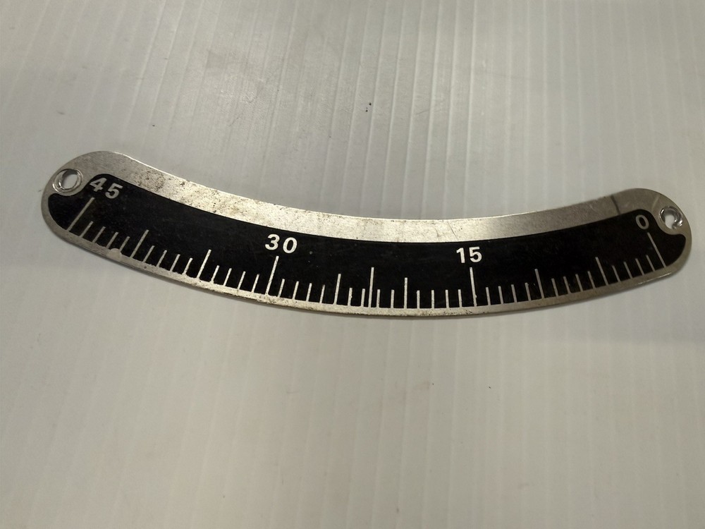 Delta Unisaw Angle Indicator Plate