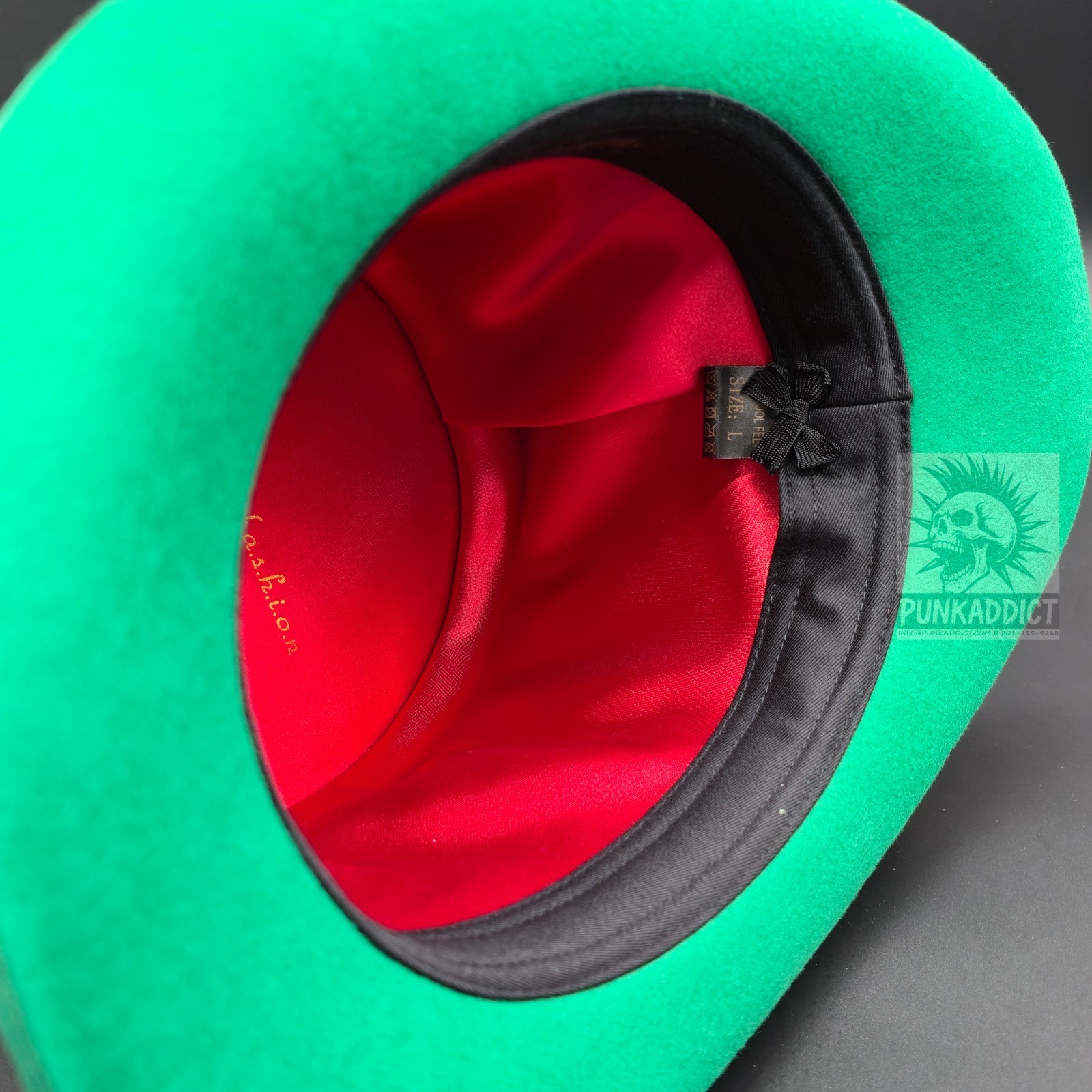 Black Top Hat Wool Felt Victorian Slash Mad Hatter Steampunk Rock Star USA