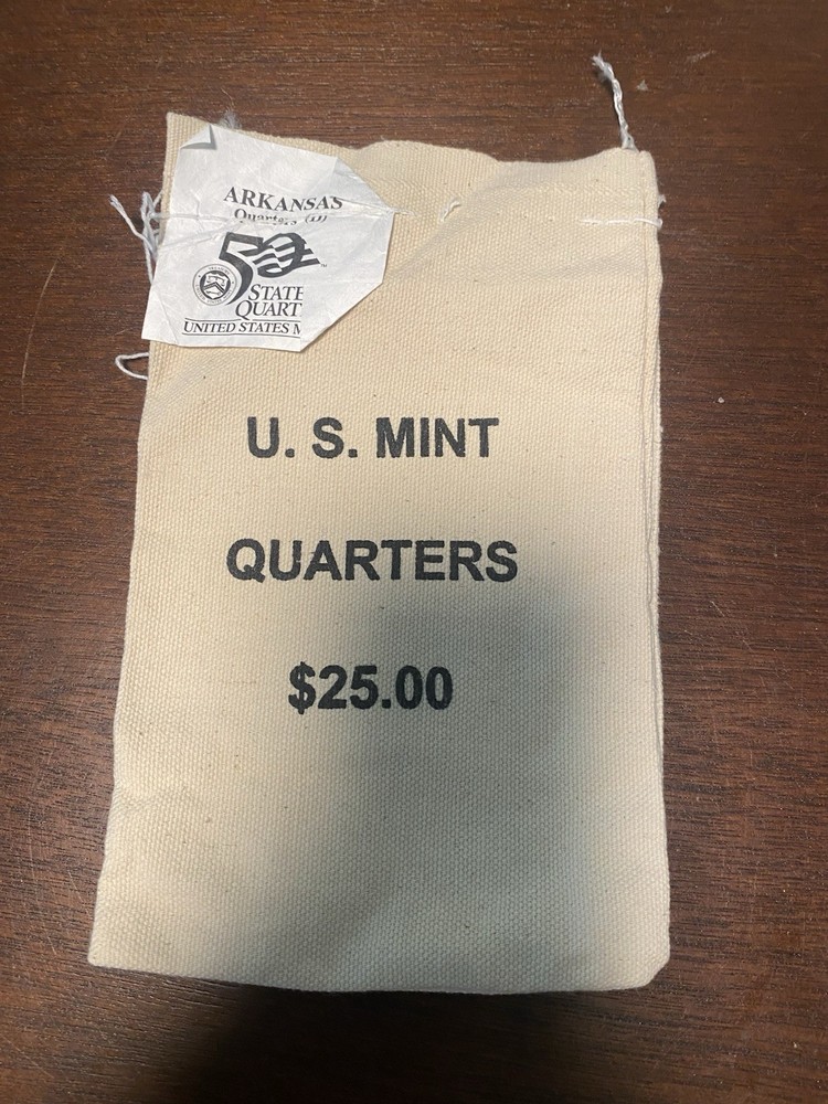 U.S. Mint Arkansas State Quarter Canvas Bag Empty