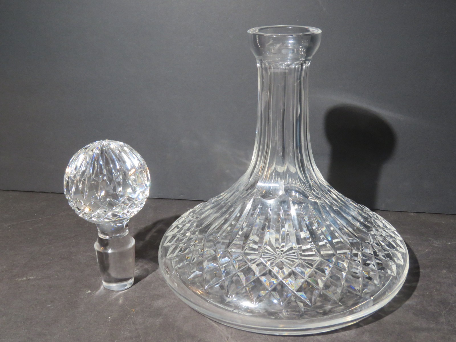 Waterford "Lismore" Pattern Irish Crystal Ship's Decanter