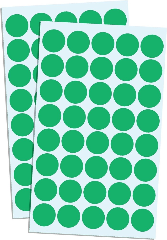 2000 Pack, 3/4" Round Dot Stickers Circle Labels - Green 2000