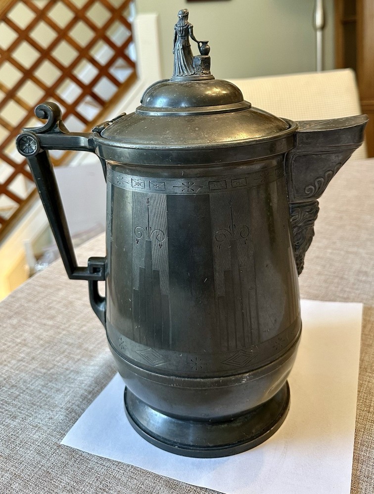 1876 Presentation Pitcher Trophy Silverplate Reed & Barton