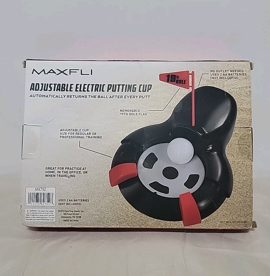 MAXFLI Electric Adjustable Golf Putting Cup with Automatic Ball Return