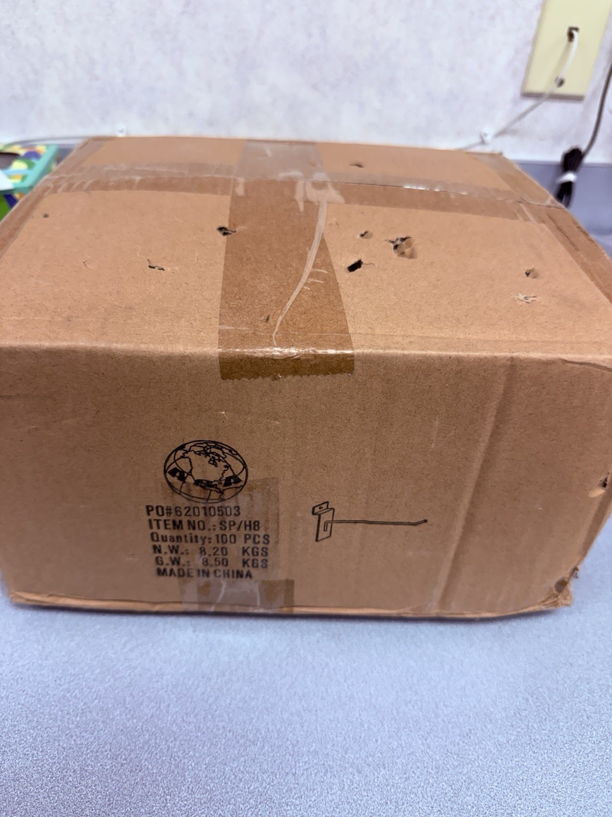 Slatwall Hooks Chrome 8” New 100 PCS