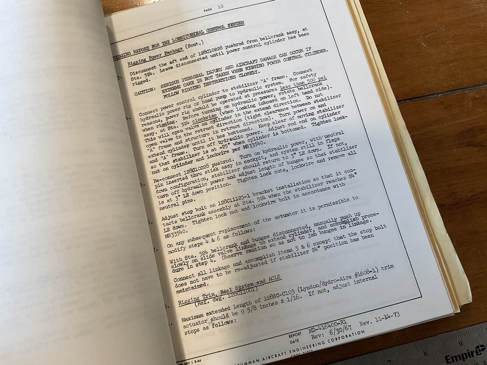 ORIGINAL 1963 GRUMMAN A-6A EA-6A FLIGHT CONTROL SYSTEMS GUIDE BOOK