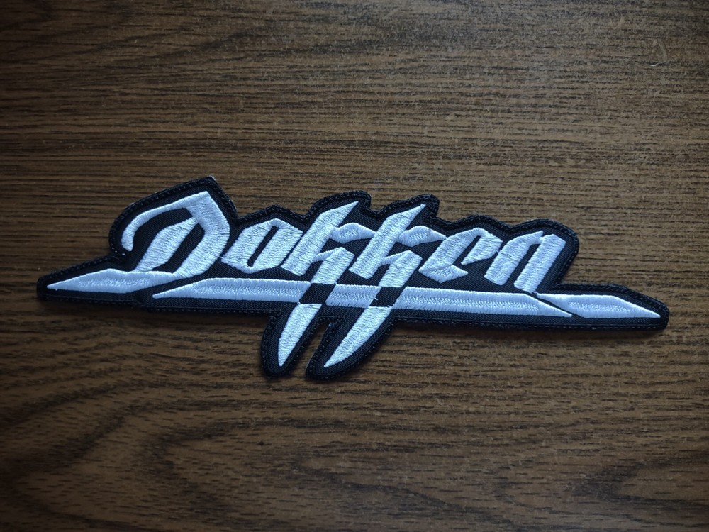 DOKKEN,SEW ON WHITE EMBROIDERED LARGE BACK PATCH