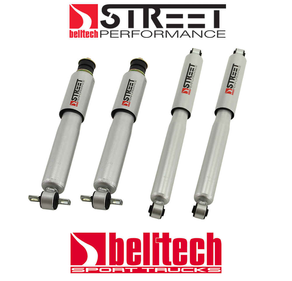 99-06 Silverado Sierra Street Performance Front & Rear Shocks for 2/4 Drop